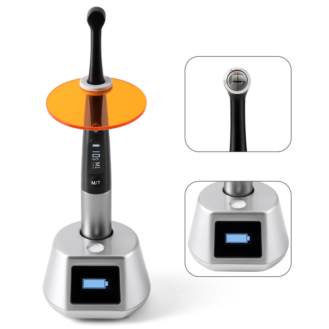 3H X-lite Q6 Lámpara de polimerización inalámbrica dental de 1 segundo con radiómetro LED cuerpo metálico