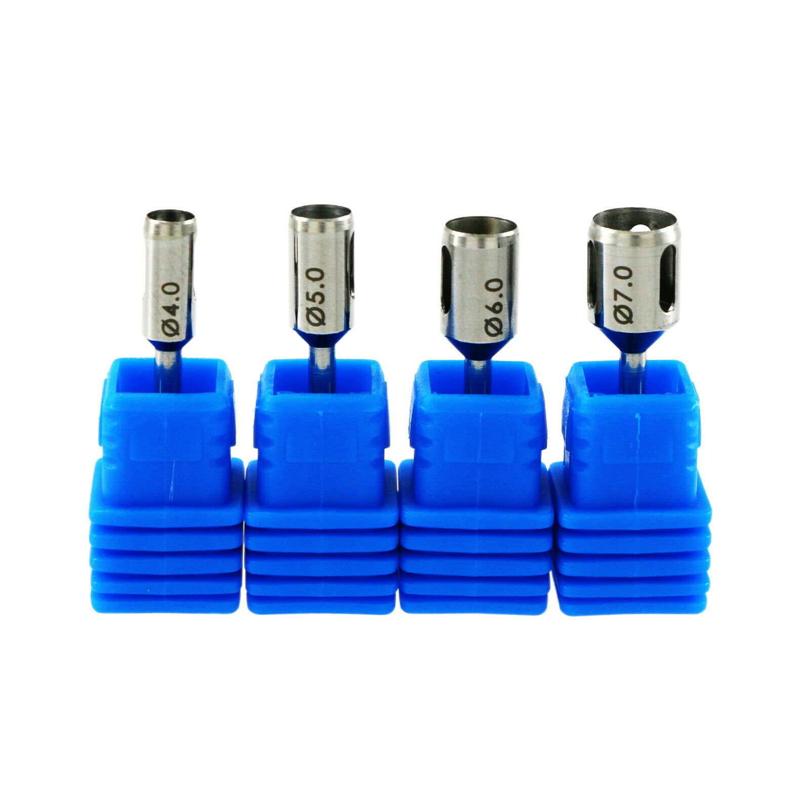 Set de 4 Piezas de Punzones Quirúrgicos para Implantes Dentales