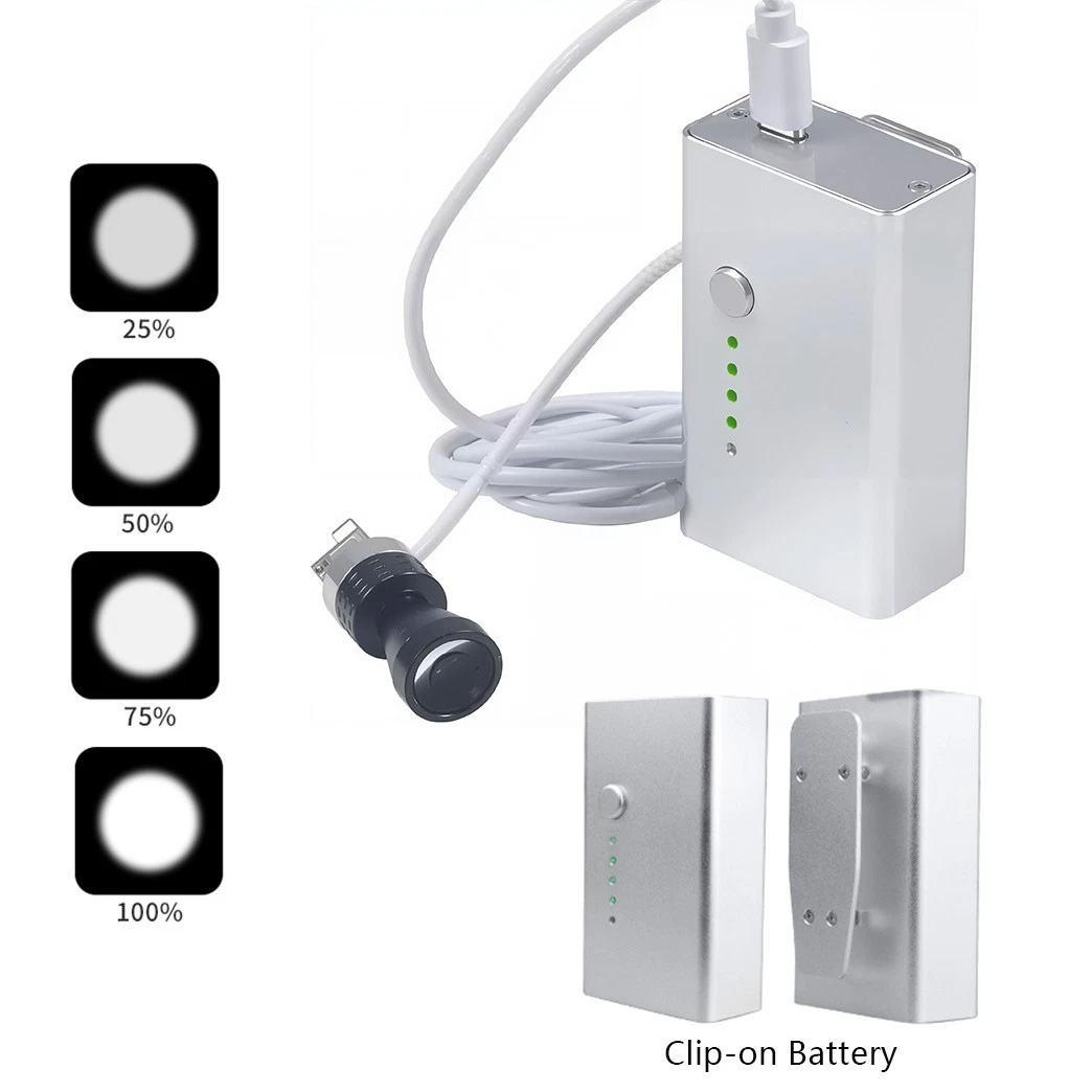 HYG-LP278 Lámpara Frontal Dental Quirúrgica LED 5W Ajustable con Lupa Ergo