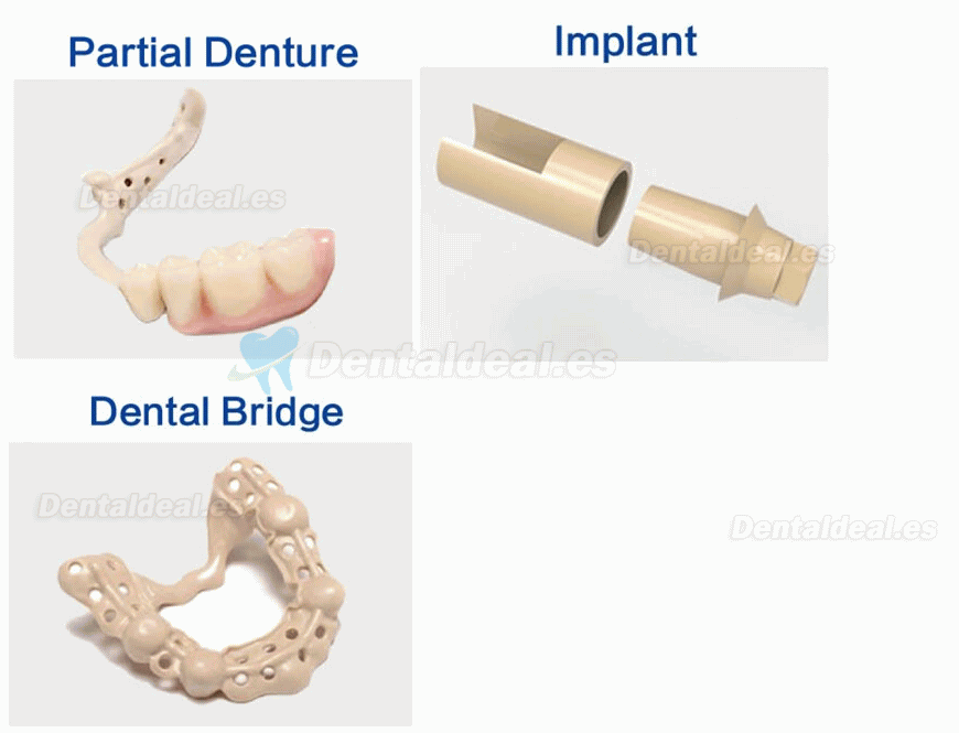 Bloques dentales PEEK para implante de prótesis dentales disco PEEK 98mm 95mm 12/14/16/18/20mm