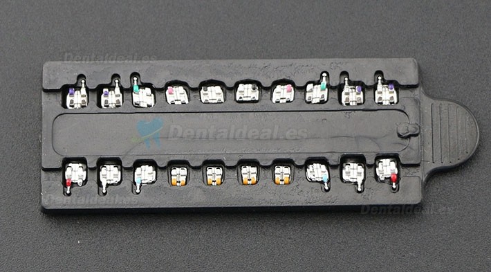 100 paquetes OC dentales de ortodoncia brackets metálico de las paréntesis MIM Mini Roth MBT 018 022 345