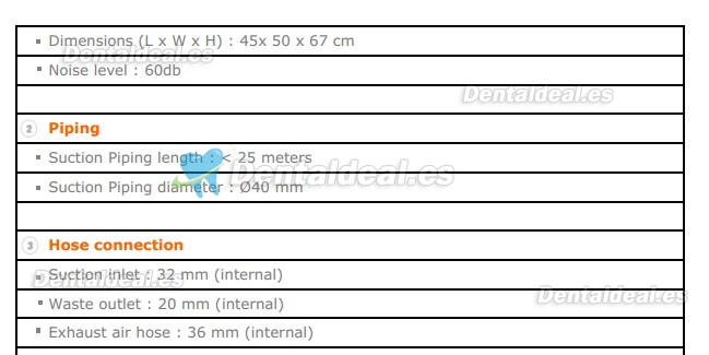 YUSENDENT® SVS300 Sistema Aspiración Dental Odontologicas 700W