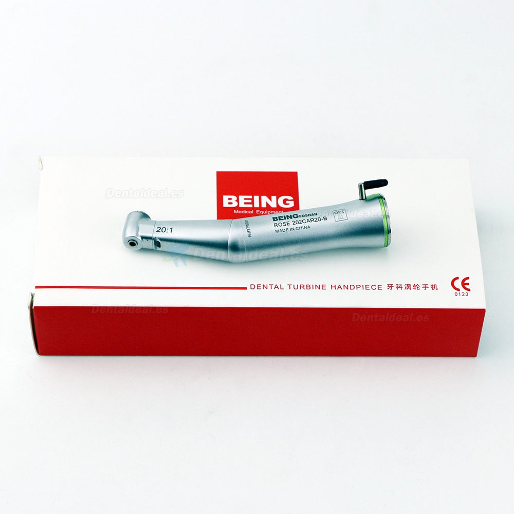 Being® Contra ángulo dental con luz Fibra óptica pieza de mano rose 202CAR20-B