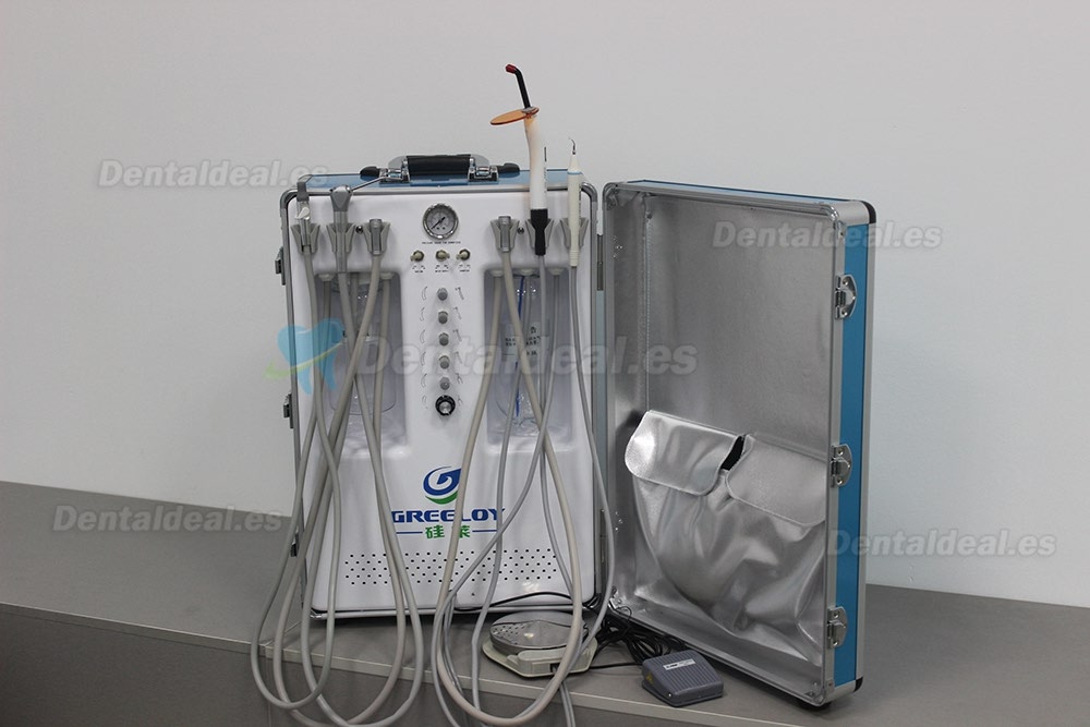 Greeloy® Unidad Dental Portátil GU-P206S con Escalador y Lámparas de Polimerización
