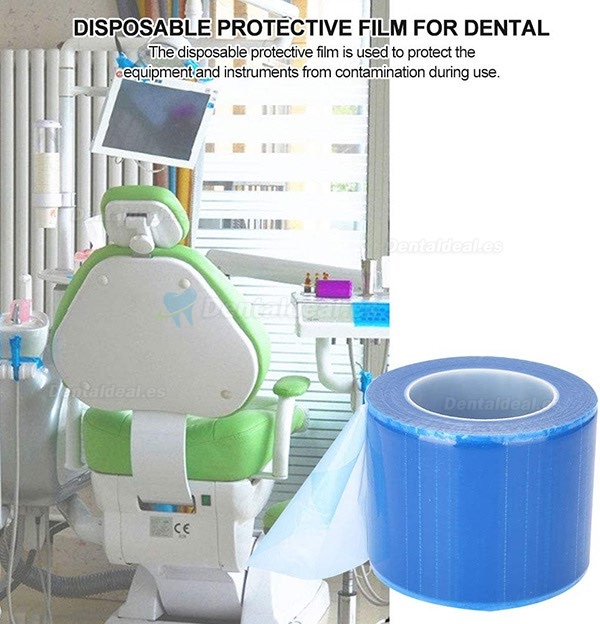 6 Rollos Película protectora dental película protectora desechable envoltura transparente o azul 4 "x 6"