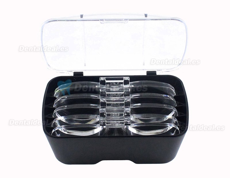 Dentista lupas lupa dental quirúrgica binocular cabeza de vidrio luz médica led 5 lentes