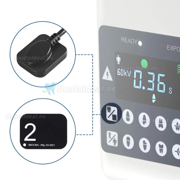Unidad de rayos X portátil digital dental con kit de sensor intraoral