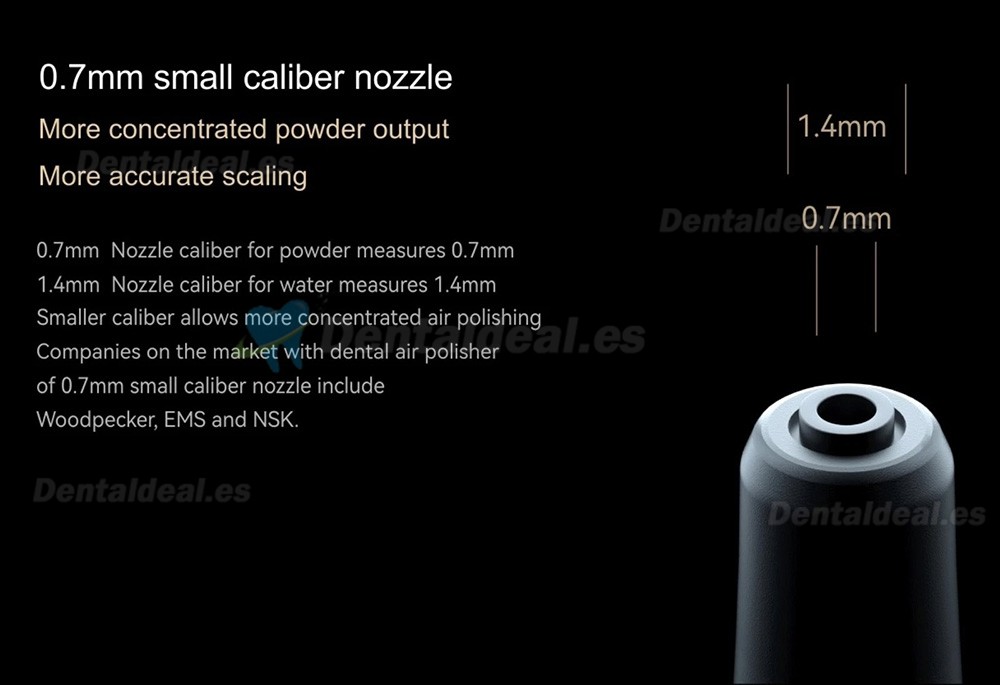Woodpecker AP-H Plus Pulidor Dental por Aire para Profilaxis Supra y Subgingival Pieza de Mano