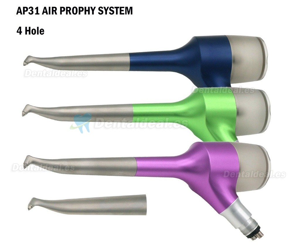 Aeropulidor prophylaxis dental pulidora de flujo de aire 4 agujeros