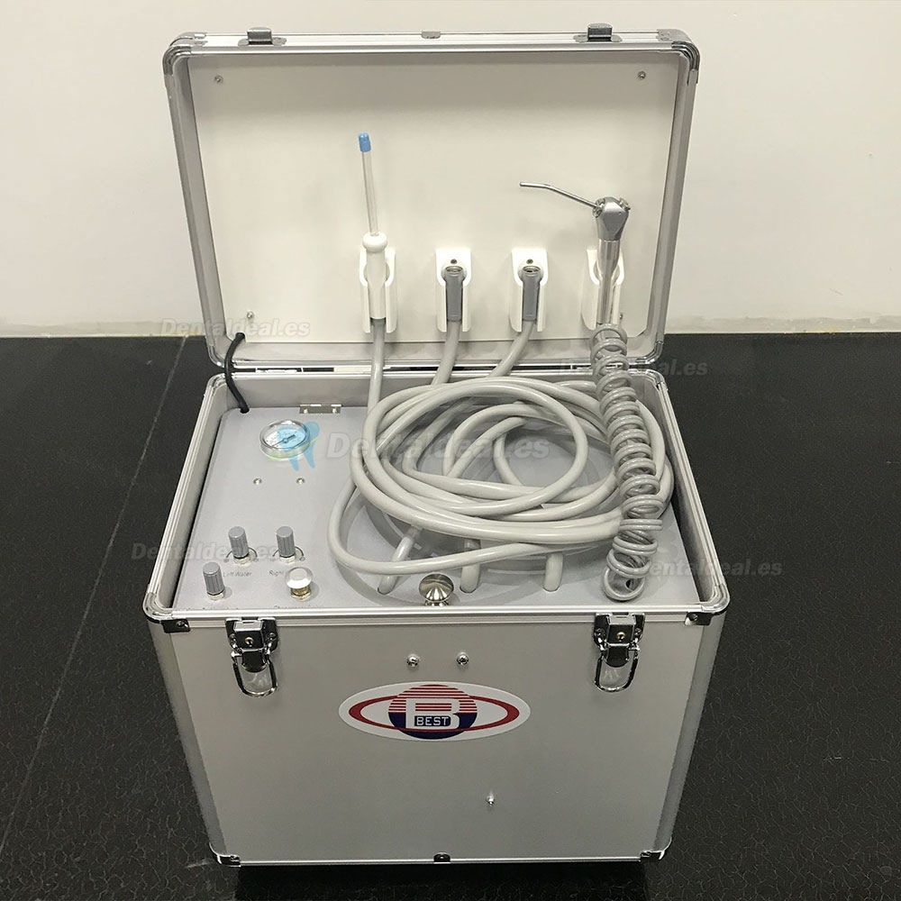 BD402A Unidad Turbina Dental con rueda + Compresor + Aspiración + Jeringa Triplex BD402A Unidad Turbina Dental con rueda + Compresor + Aspiración + Jeringa Triplex