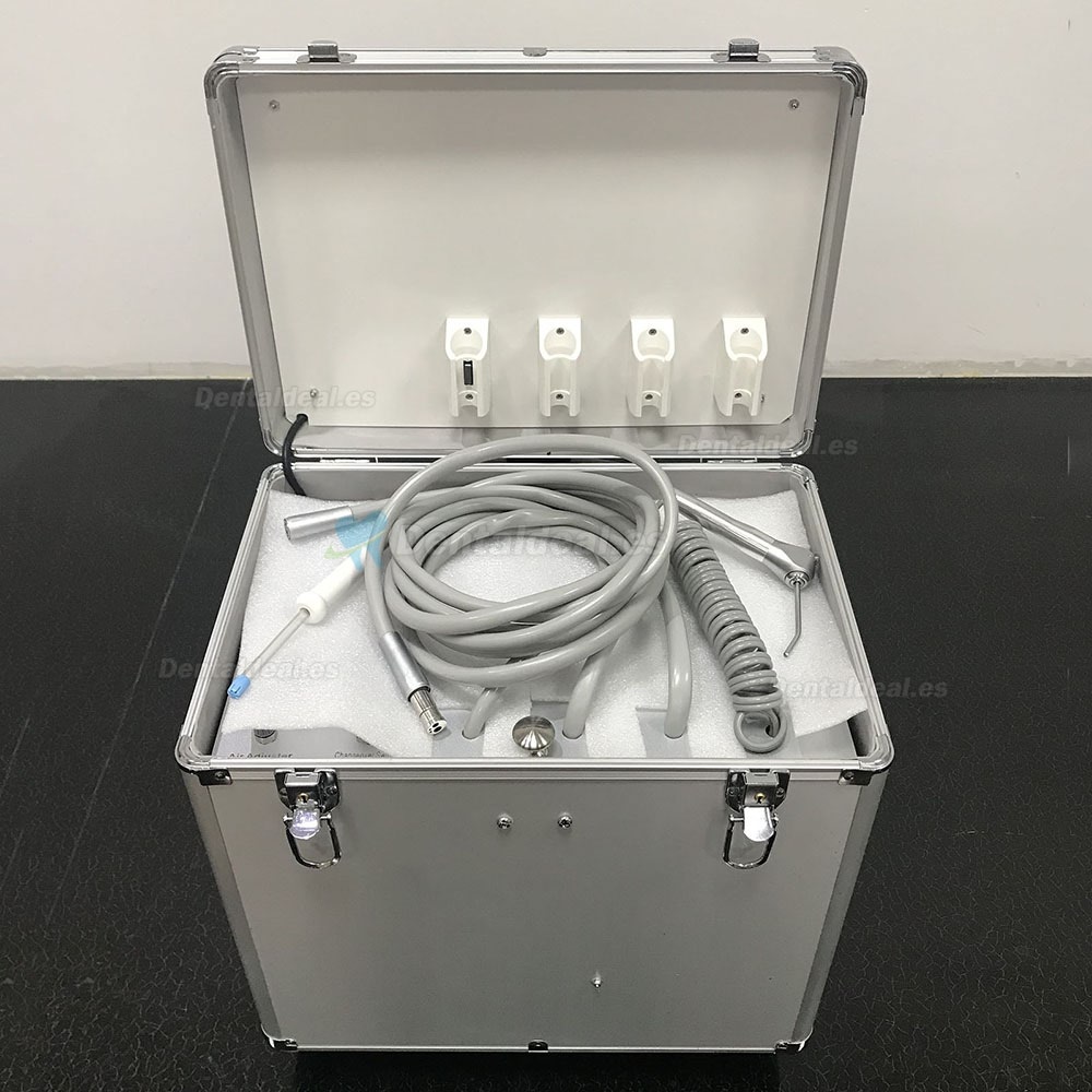 BD402A Unidad Turbina Dental con rueda + Compresor + Aspiración + Jeringa Triplex BD402A Unidad Turbina Dental con rueda + Compresor + Aspiración + Jeringa Triplex