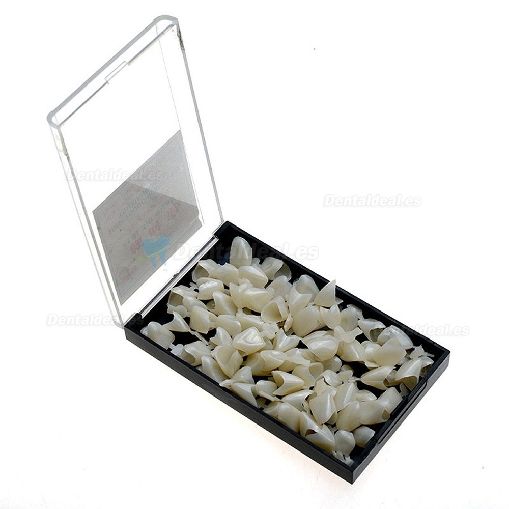 Dientes temporales 100 pcs Dientes de porcelana de resina Corona temporal para dientes anteriores y dientes posteriores