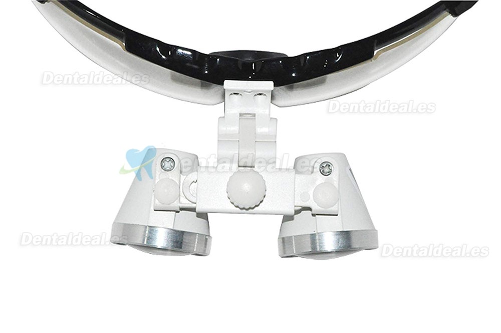 Médico Quirúrgico Dental Gafas Lupas Binoculares 2.5×420MM(Negro)+un paquete negro