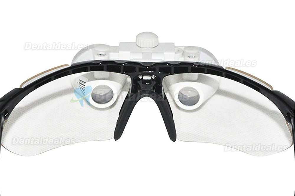 Médico Quirúrgico Dental Gafas Lupas Binoculares 2.5×420MM(Negro)+un paquete negro