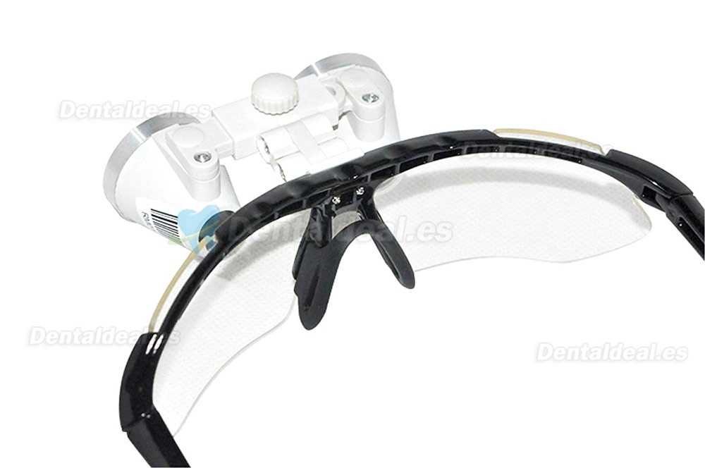 Médico Quirúrgico Dental Gafas Lupas Binoculares 2.5×420MM(Negro)+un paquete negro