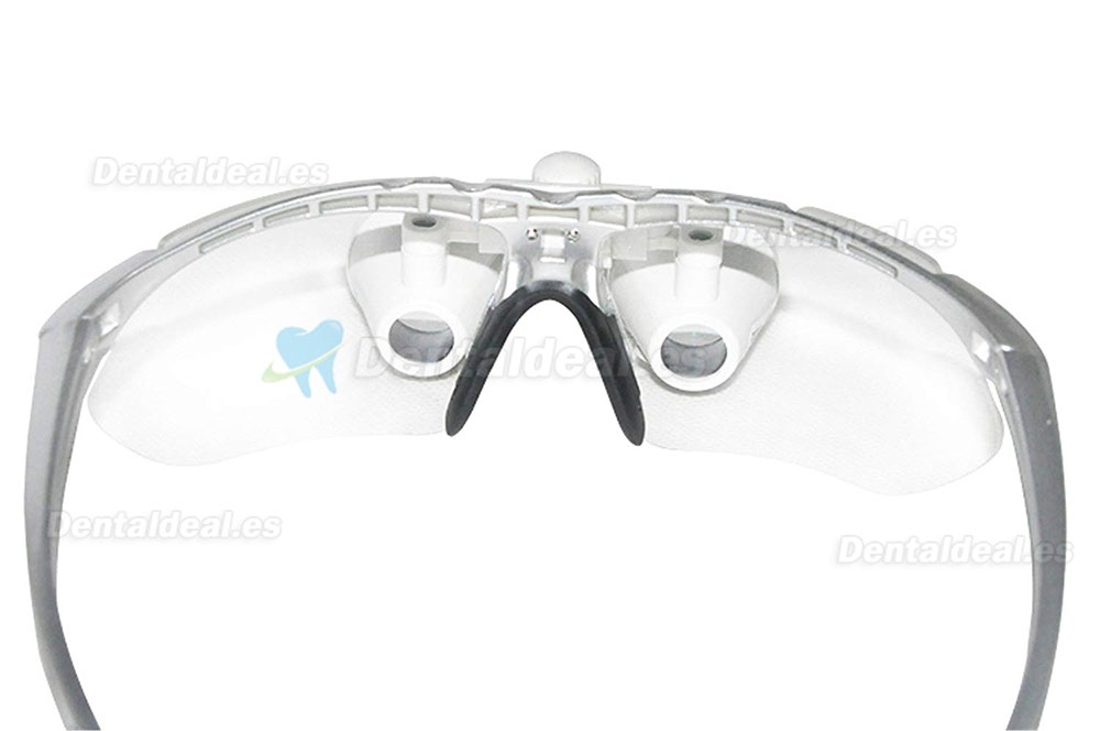 Médico Quirúrgico Dental Gafas Lupas Binoculares 2.5×320MM(Plata)