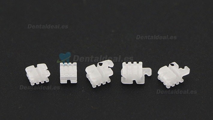 5 paquete/20 piezas dentales Ortodoncia Brackets de cerámica del soporte MBT Ganchos 022 345