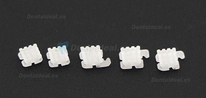 5 paquete/20 piezas dentales Ortodoncia Brackets de cerámica del soporte MBT Ganchos 022 345