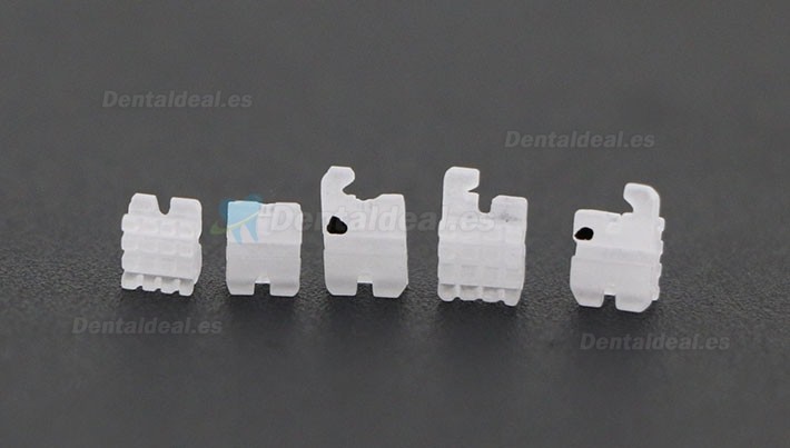 5 paquete/20 piezas dentales Ortodoncia Brackets de cerámica del soporte MBT Ganchos 022 345