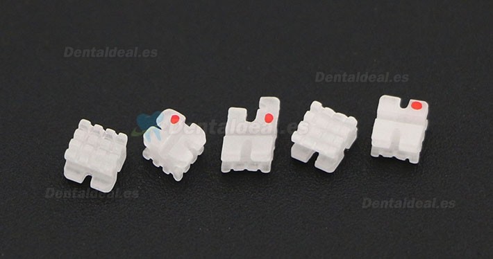 5 paquete/20 piezas dentales Ortodoncia Brackets de cerámica del soporte MBT 022 3 Ganchos