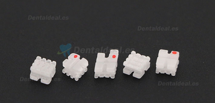 5 paquete/20 piezas dentales Ortodoncia Brackets de cerámica del soporte MBT 022 3 Ganchos