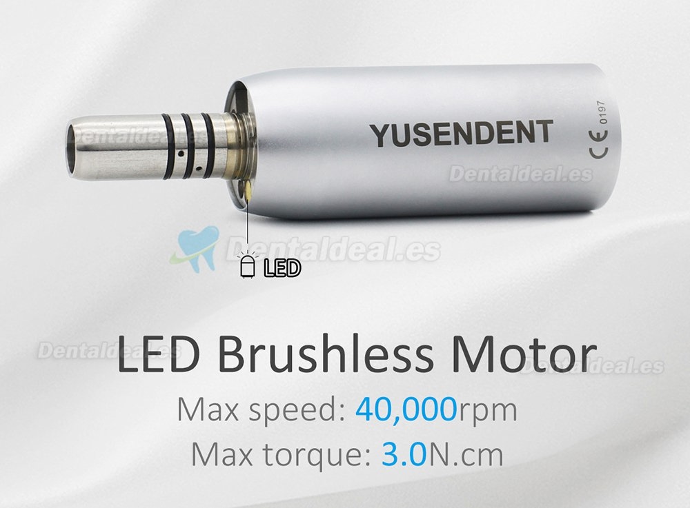 YUSENDENT COXO C PUMA INT + Dental incorporado Micro motor eléctrico LED +1: 5 Pieza de mano contra ángulo de fibra óptica