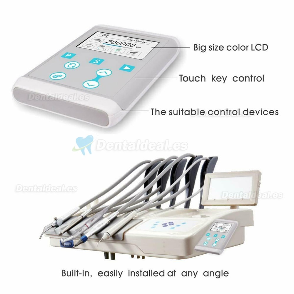 YUSENDENT COXO C PUMA INT + Dental incorporado Micro motor eléctrico LED +1: 5 Pieza de mano contra ángulo de fibra óptica