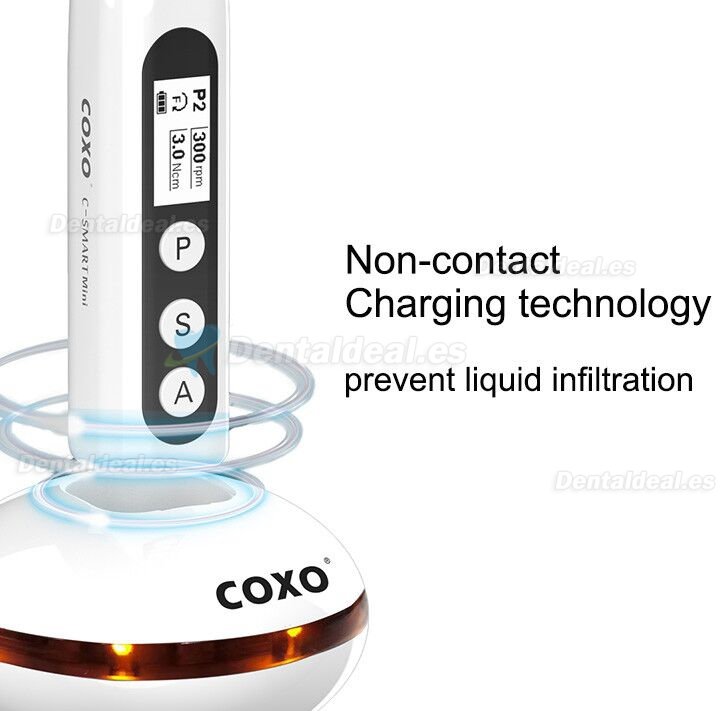 YUSENDENT COXO C-Smart-Mini Motor de Endodoncia Inalámbrico Contra-ángulo 1: 1 Pulsador