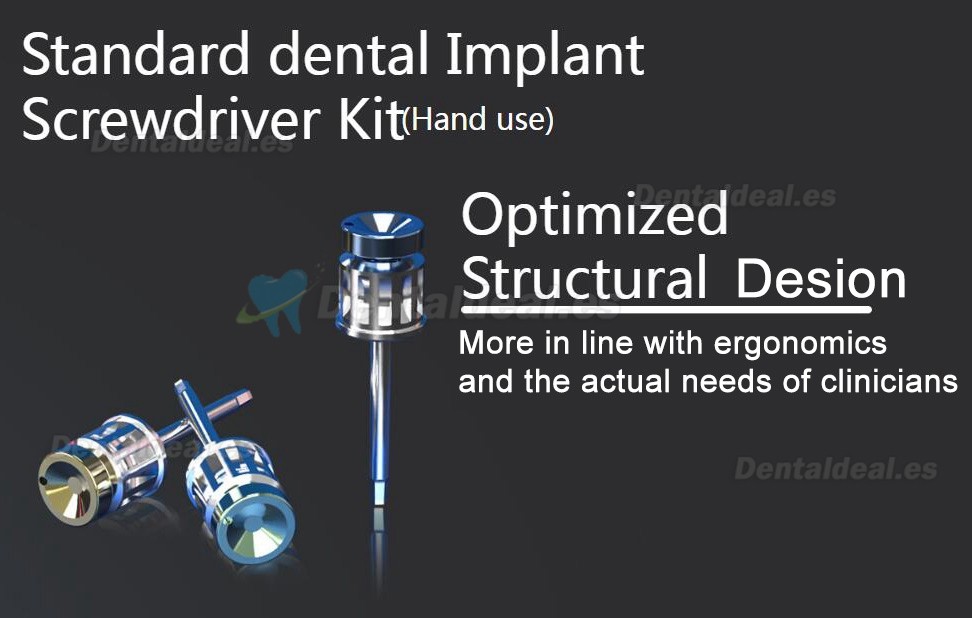 YUSENDENT COXO C-TW2 Kit de llave dinamométrica universal para implantes dentales con 14 destornilladores