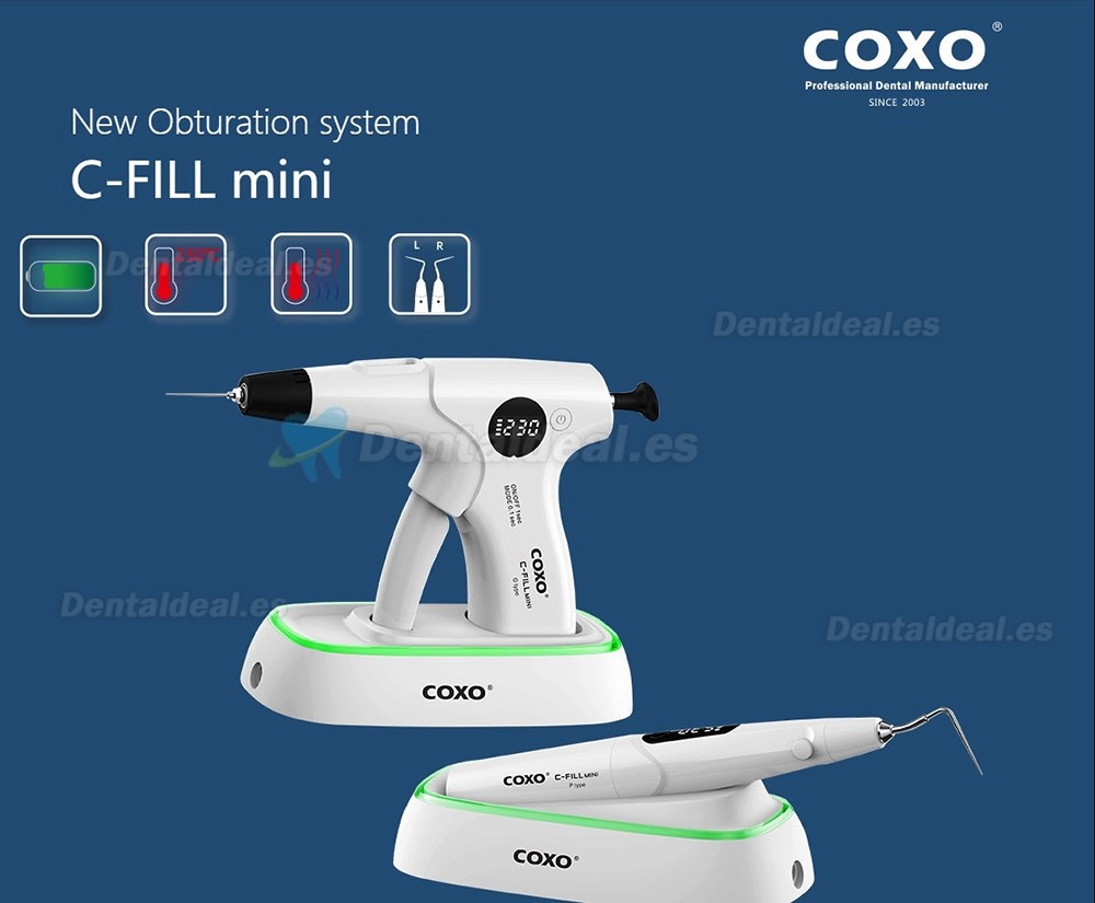 COXO C-Fill mini kit de sistema de obturación endodóntica pistola de obturación endo dental + pluma