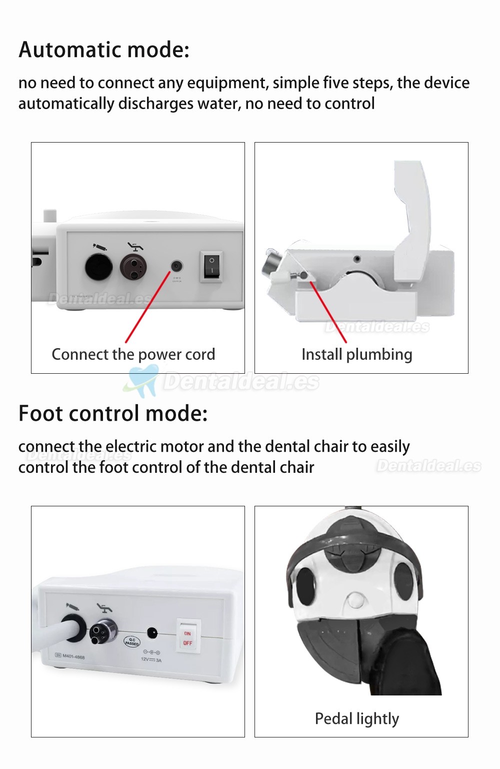 COXO CX265-76 Bomba peristáltica inteligente para motor eléctrico dental suministro de agua automático