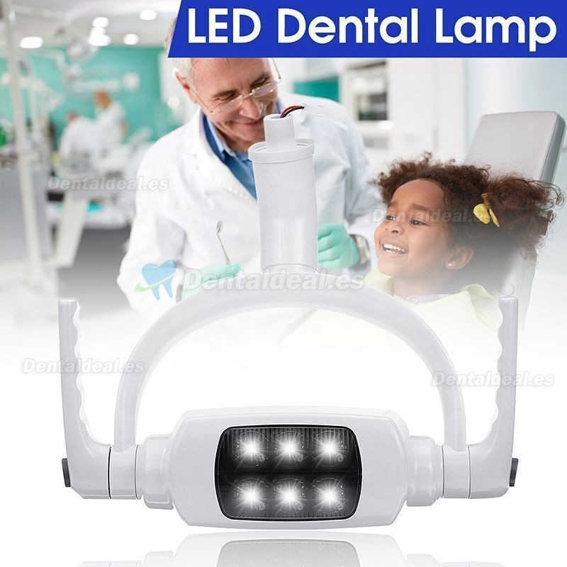 Lámpara cialitica odontológica de techo lámpara de examen operatorio LED oral sin sombras 6 LED con brazo