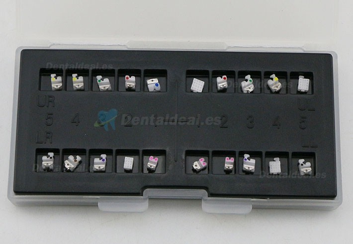 1Caja Dental Ortodoncia Autoligado Cerámica Brackets MBT 022 345 Ganchos