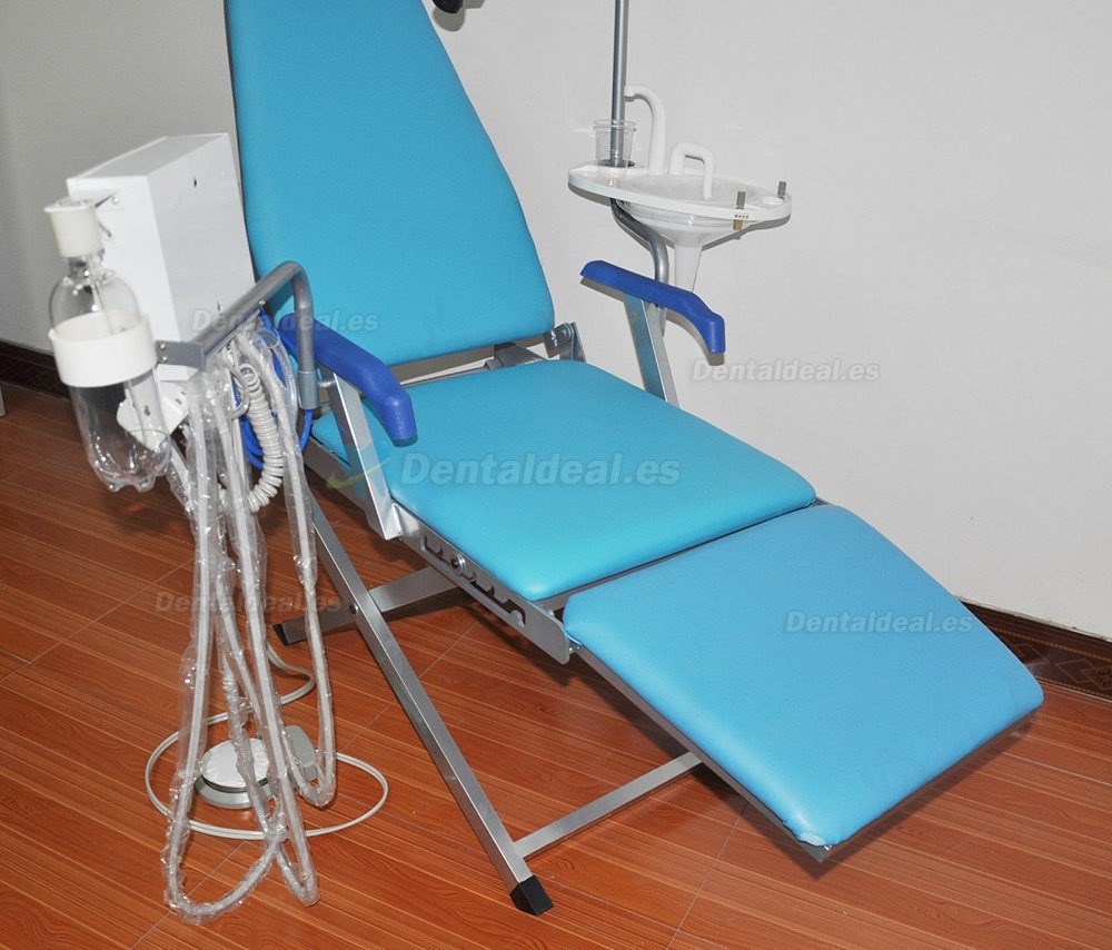 Nueva unidad de silla plegable portátil dental con descarga + sistema de suministro de agua