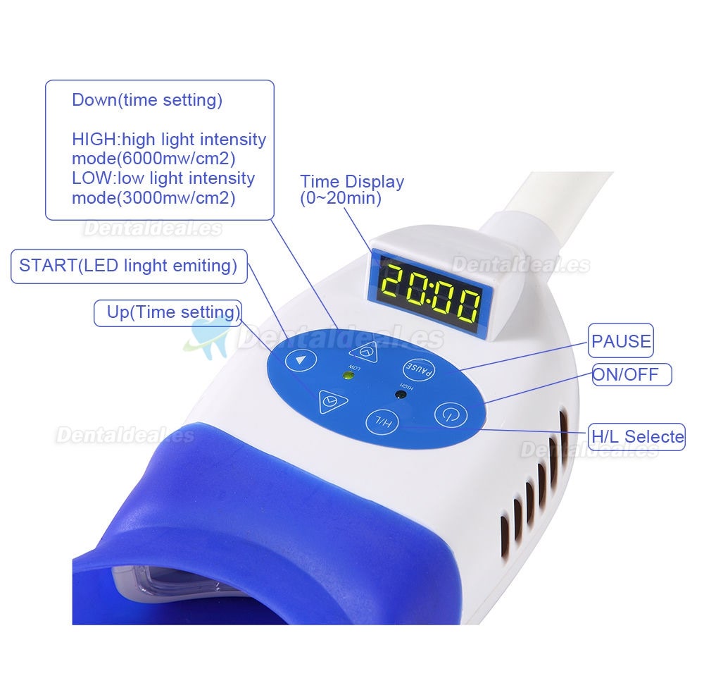 Silla dental blanquear dientes lámpara de luz fría LED Acelerador de blanqueo Silla dental blanquear dientes lámpara de luz fría LED Acelerador de blanqueo