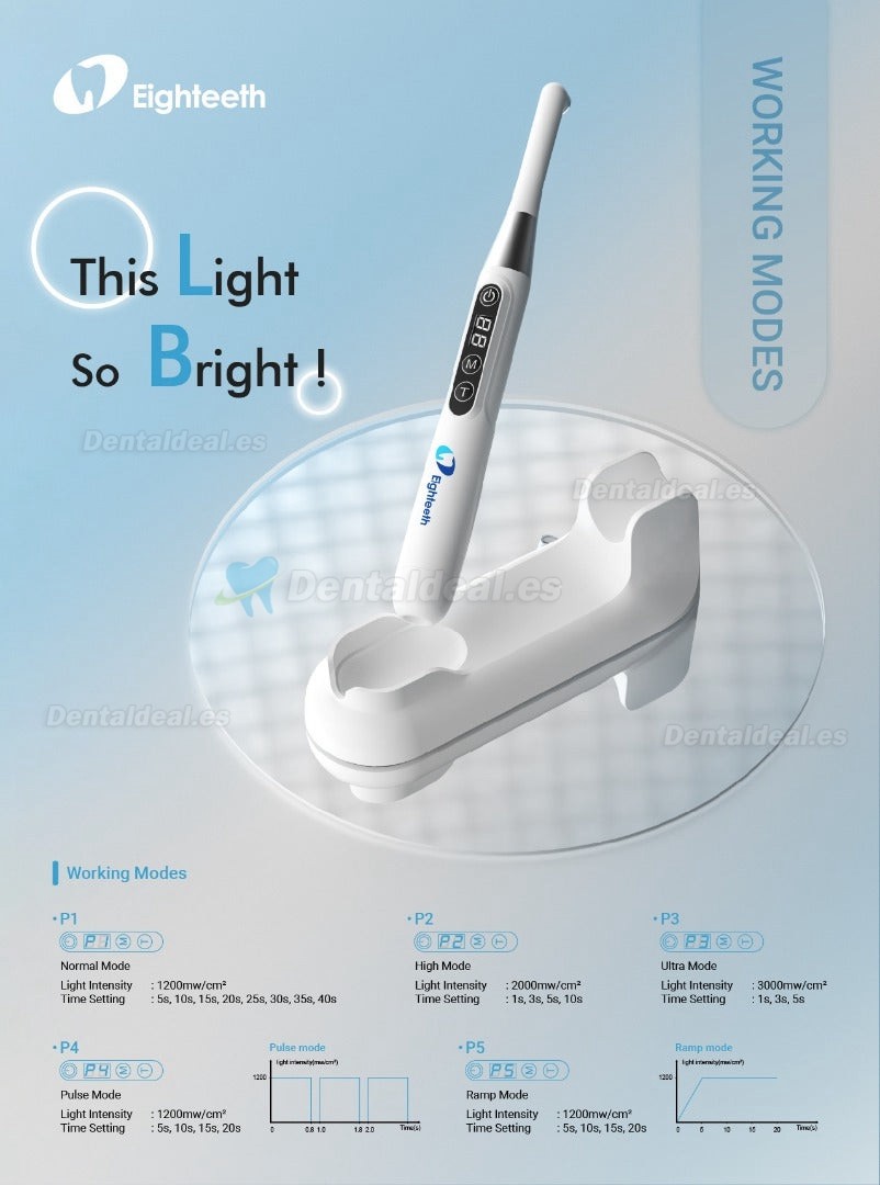 Eighteeth Curing Pen-E Lámpara de polimerización inalámbrica LED dental