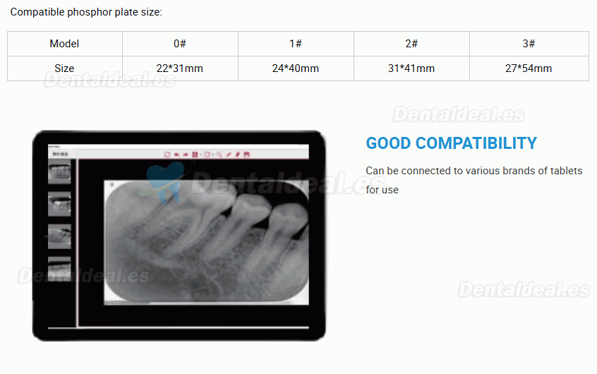 Runyes DS630 Esc&aacute;ner PSP Dental de Placas de Imagen Digital para Rayos X