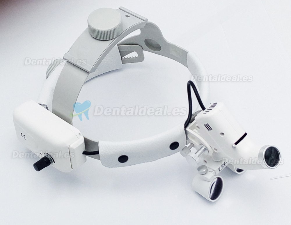 Dental quirúrgico médico 2.5X420mm lupa con luz de cabeza LED DY-105