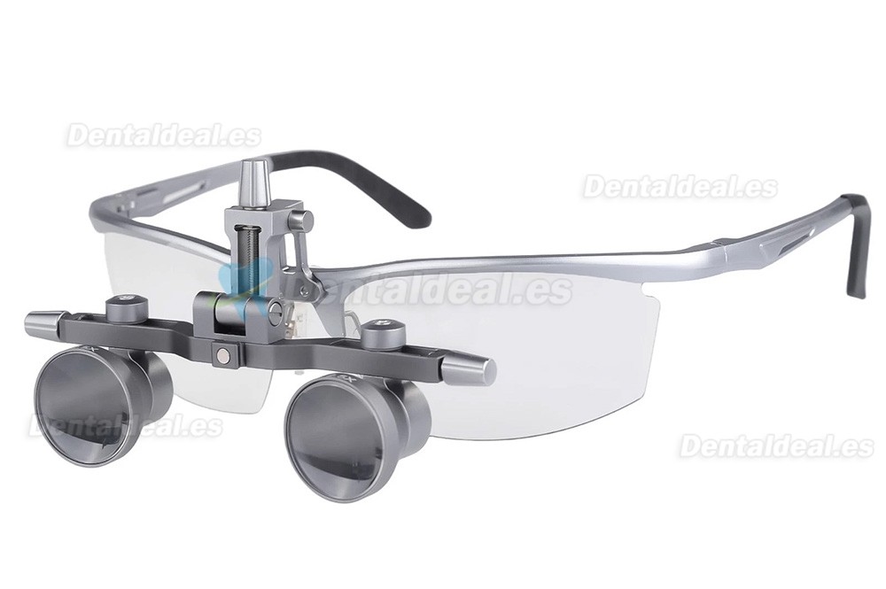 DY-118 Lupa Dental 2.5X 450 mm Ajuste Distancia Pupilar Montura Aluminio