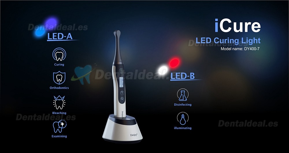 Denjoy iCure DY400-7 Dental LED 1S Curing Light with Orthodontic Bleaching Disinfection Function