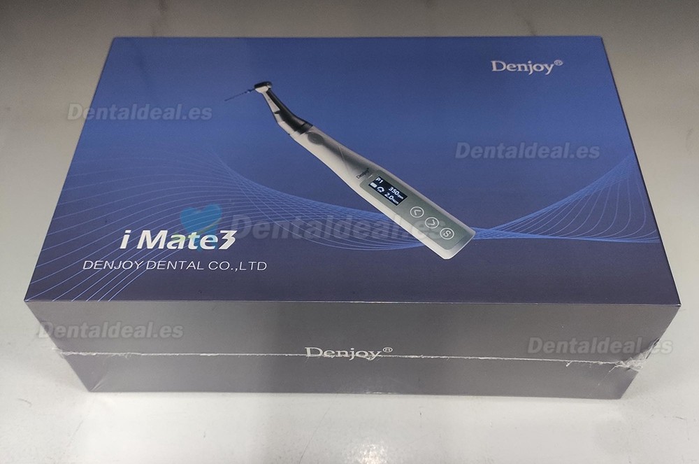 Denjoy Imate3 Motor de endodoncia dental sin escobillas mini pieza de mano contra-ángulo