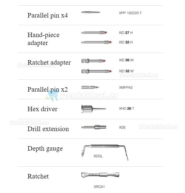 Dentium Kit de herramientas quirúrgicas dentales UXIF SuperLine Kit de instrumentos de cirugía de implantes