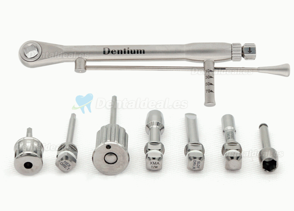 Dentium XIP Kit de instrumento de implante de Kit de controlador de mano de restauración de prótesis dental con llave dinamométrica