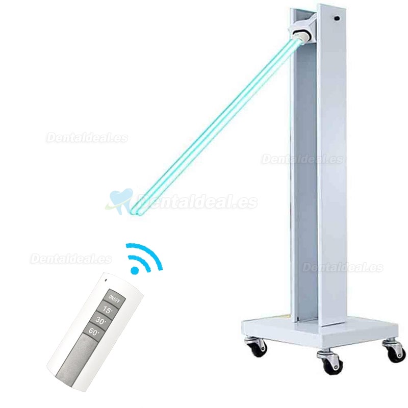 Lámpara de Desinfección con Esterilizador UV Móvil para Interiores Luz de Esterilización UV Germicida con Ruedas