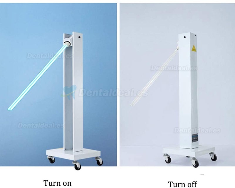 Lámpara de Desinfección con Esterilizador UV Móvil Carro para Interiores Luz de Esterilización UV Germicida con Ruedas