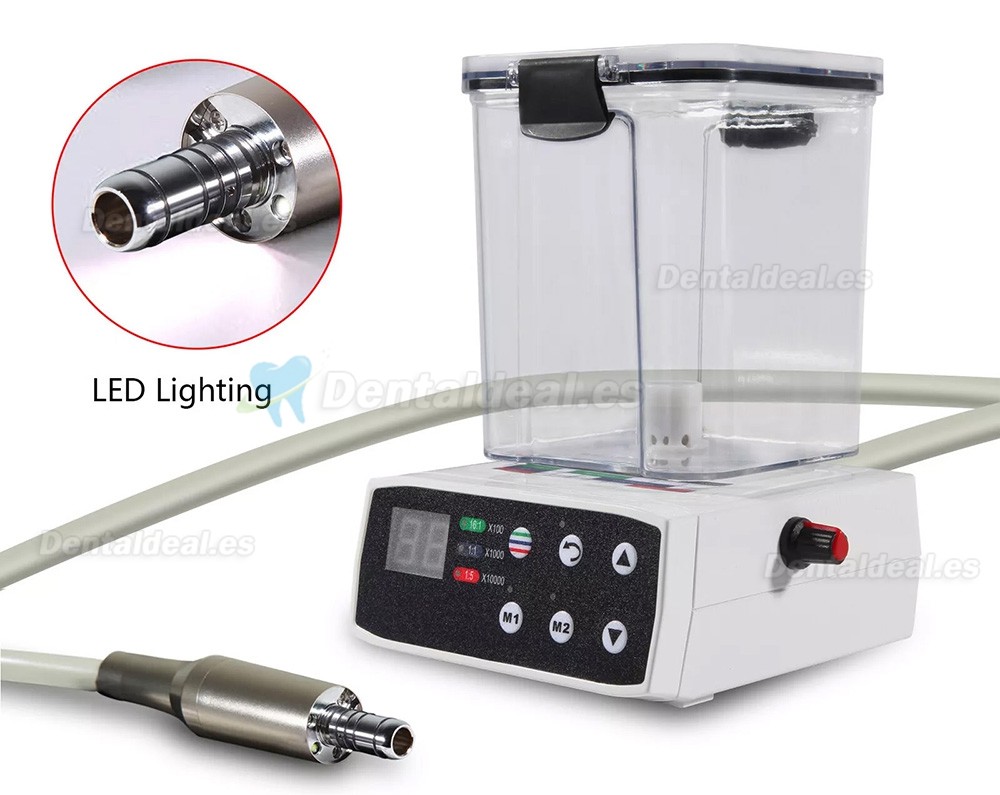 Motor dental eléctrico compatible con 1:5 / 1:1 / 16:1 contra-ángulo con suministro de agua