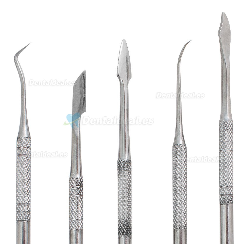 10Pcs Herramientas para escultura curtida en cera de acero inoxidable para laboratorio dental