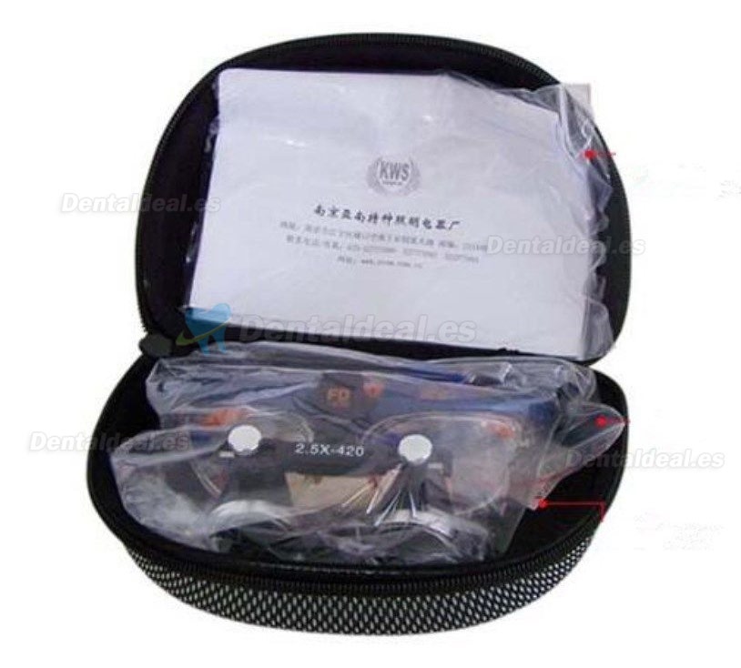Dental prismáticos Galileo Medical marco lupa lupa gafas 3.5 x 420 mm FD-503G