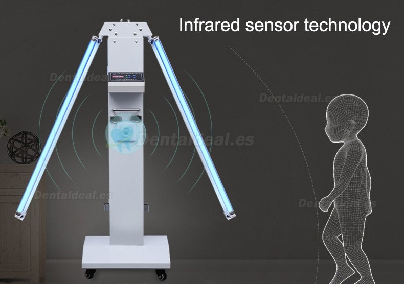 FY® 120W-220W Mobile UV + Lámpara de desinfección con ozono Carro de esterilizador ultravioleta con sensor de infrarrojos FY® 120W-220W Mobile UV + Lámpara de desinfección con ozono Carro de esterilizador ultravioleta con sensor de infrarrojos