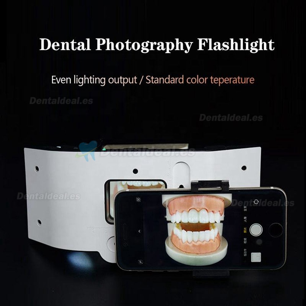 Fotografía dental portátil linterna de teléfono móvil luz de llenado LED oral para dentistas